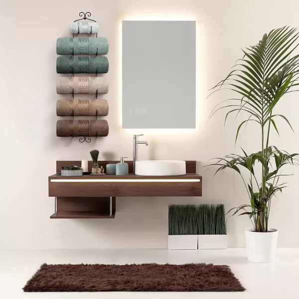 imageSorbus Towel Rack Wall Mounted  Metal Towel Holder for Bathroom Wall Washcloth Rolled Bath Towels Spa Gym Camper Rv Shelf Cabinet  6 Level Wine Rack Wall Mounted for Kitchen Bar Wine Cellar