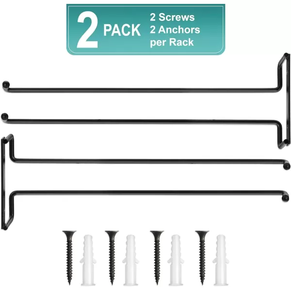 imageSorbus Wine Glass Holder  12 Inch Wall Mounted Wine Glass Rack for Under Cabinet Organization and Storage  Kitchen Shelves for Home Bar Holds Up to 4 Stemware Wine Glasses Each 8 Total 2 Pack2 Pack