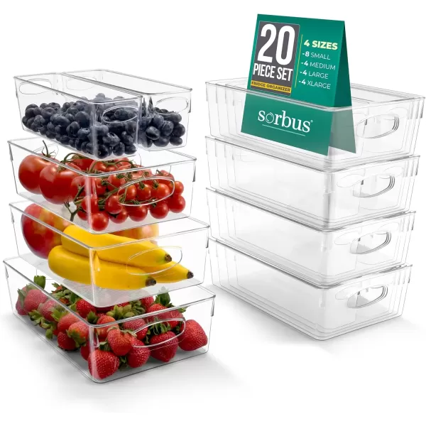imageSorbus 10Pack Small Clear Plastic Organizing Bins  Clear Bins for Organizing Refrigerator Organizers Fridge Organizer Pantry Storage Kitchen Organizer and Pantry Organizers and Storage BinsVariety Pack