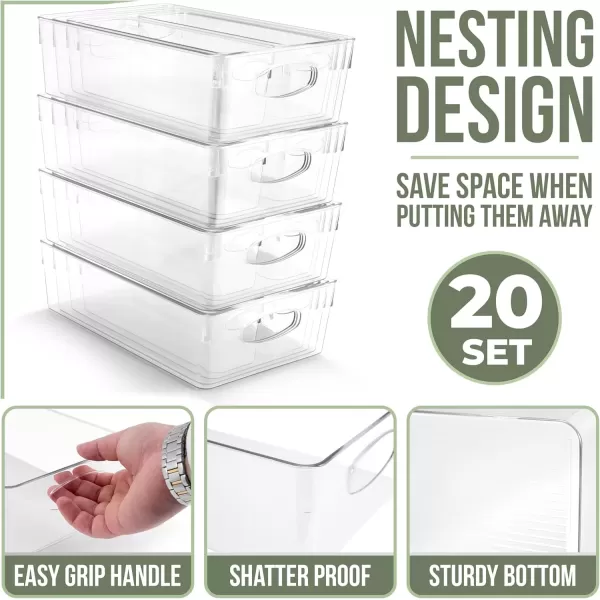 imageSorbus 10Pack Small Clear Plastic Organizing Bins  Clear Bins for Organizing Refrigerator Organizers Fridge Organizer Pantry Storage Kitchen Organizer and Pantry Organizers and Storage BinsVariety Pack
