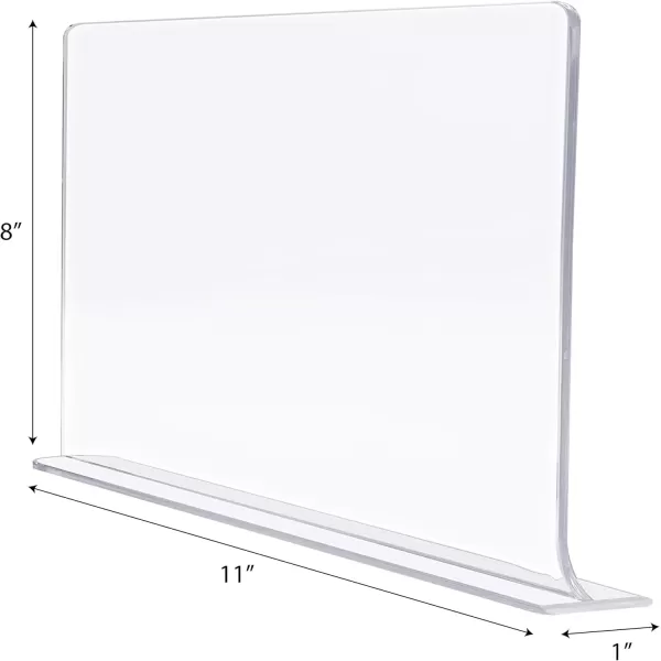 imageSorbus Acrylic Adhesive Shelf Divider Organizers wSelf Adhesive Tape Great for Closet Organization Clothes Linens Purse Separators Kitchen Cabinets Bedroom 6Pack Clear 11x1x8Clear 11x1x8