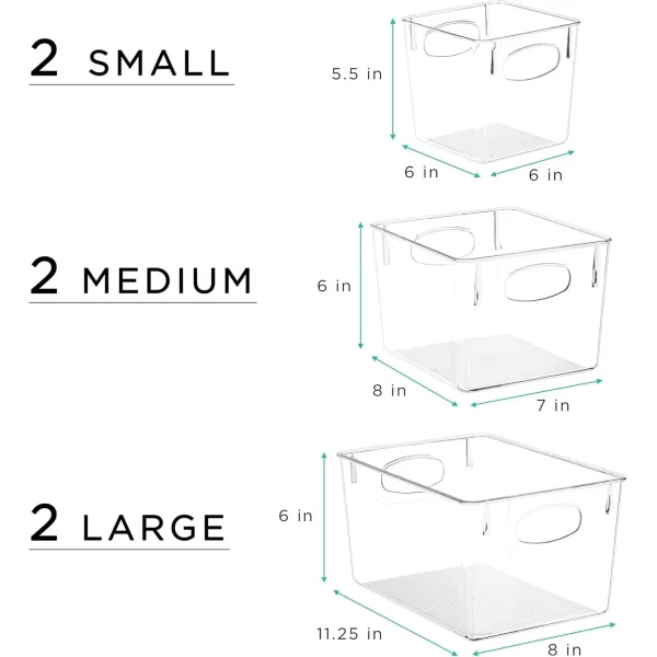 thumbnail interactive-video image 1 of Sorbus Clear Plastic Storage Bin Container - Large 13.1" For Pantry, Kitchen, Fridge Organizer - BPA Free 1 of 3