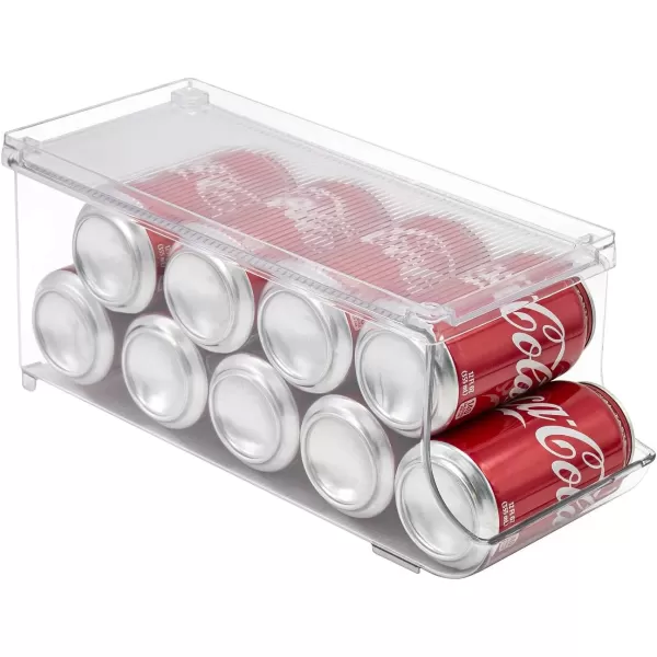 imageSorbus Soda Can Organizer for Refrigerator  Stackable with Lid Holds 9 Cans BPAFree  Fridge Organizers and Storage Soda Can Dispenser for Refrigerator Drink Organizer for Fridge 1 Pack