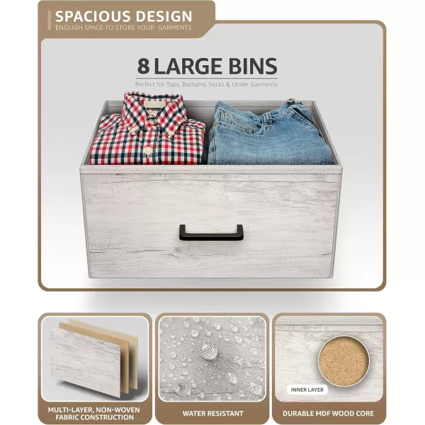 imageSorbus Dresser with 5 Drawers  Chest Organizer Unit with Steel Frame Wood Top ampamp Handle Easy Pull Fabric Bins for Clothes  Storage Furniture for Bedroom Hallway Living Room Nursery ampamp ClosetGreige