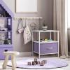 imageSorbus 1 Drawer Shelf Storage Nightstand  Kids Bedside Furniture End Table Night Stand with Steel Frame Wood Top ampamp Easy Pull Fabric Bins Dresser ampamp Chest for Home Bedroom Accessories Office ampamp CollegePurple