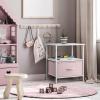 imageSorbus 1 Drawer Shelf Storage Nightstand  Kids Bedside Furniture End Table Night Stand with Steel Frame Wood Top ampamp Easy Pull Fabric Bins Dresser ampamp Chest for Home Bedroom Accessories Office ampamp CollegePink