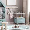 imageSorbus 1 Drawer Shelf Storage Nightstand  Kids Bedside Furniture End Table Night Stand with Steel Frame Wood Top ampamp Easy Pull Fabric Bins Dresser ampamp Chest for Home Bedroom Accessories Office ampamp CollegePastel Aqua