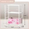 imageSorbus 1 Drawer Shelf Storage Nightstand  Kids Bedside Furniture End Table Night Stand with Steel Frame Wood Top ampamp Easy Pull Fabric Bins Dresser ampamp Chest for Home Bedroom Accessories Office ampamp CollegeTiedye Pink