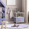 imageSorbus 1 Drawer Shelf Storage Nightstand  Kids Bedside Furniture End Table Night Stand with Steel Frame Wood Top ampamp Easy Pull Fabric Bins Dresser ampamp Chest for Home Bedroom Accessories Office ampamp CollegeTiedye Purple