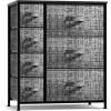 imageSorbus Dresser with 7 Drawers  Chest Organizer Tower Unit with Steel Frame Wood Top Easy Pull Fabric Bins  Storage Furniture for Bedroom Hallway Closet ampamp Office OrganizationGrayBlack