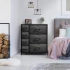 imageSorbus Dresser with 7 Drawers  Chest Organizer Tower Unit with Steel Frame Wood Top Easy Pull Fabric Bins  Storage Furniture for Bedroom Hallway Closet ampamp Office OrganizationGray Wood