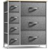 imageSorbus Dresser with 7 Drawers  Chest Organizer Tower Unit with Steel Frame Wood Top Easy Pull Fabric Bins  Storage Furniture for Bedroom Hallway Closet ampamp Office OrganizationBeige