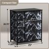 imageSorbus Dresser with 7 Drawers  Chest Organizer Tower Unit with Steel Frame Wood Top Easy Pull Fabric Bins  Storage Furniture for Bedroom Hallway Closet ampamp Office OrganizationMarble BlackBlack Frame