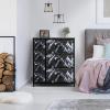imageSorbus Dresser with 7 Drawers  Chest Organizer Tower Unit with Steel Frame Wood Top Easy Pull Fabric Bins  Storage Furniture for Bedroom Hallway Closet ampamp Office OrganizationMarble BlackBlack Frame