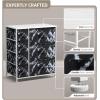 imageSorbus Dresser with 7 Drawers  Chest Organizer Tower Unit with Steel Frame Wood Top Easy Pull Fabric Bins  Storage Furniture for Bedroom Hallway Closet ampamp Office OrganizationMarble BlackWhite Frame