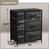 imageSorbus Dresser with 7 Drawers  Chest Organizer Tower Unit with Steel Frame Wood Top Easy Pull Fabric Bins  Storage Furniture for Bedroom Hallway Closet ampamp Office OrganizationGray Wood