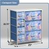 imageSorbus Dresser with 7 Drawers  Furniture Storage Chest for Kids Teens Bedroom Nursery Playroom Clothes Toys  Steel Frame Wood Top Tiedye Fabric Bins 7Drawer Pastel AquaPastel Tiedye