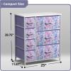 imageSorbus Dresser with 7 Drawers  Furniture Storage Chest for Kids Teens Bedroom Nursery Playroom Clothes Toys  Steel Frame Wood Top Tiedye Fabric Bins 7Drawer Pastel AquaBluePinkPurple