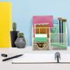 imageSorbus Desk Organizer Great for Office Supplies Organization Decor AllinOne Stylish Mesh Desktop Caddy Includes PenPencil Holder Mail Organizer and Sliding Drawer WhiteAllinOne Caddy  White