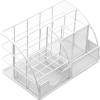 imageSorbus Desk Organizer Great for Office Supplies Organization Decor AllinOne Stylish Mesh Desktop Caddy Includes PenPencil Holder Mail Organizer and Sliding Drawer WhiteAllinOne Caddy  White