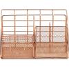 imageSorbus Desk Organizer Great for Office Supplies Organization Decor AllinOne Stylish Mesh Desktop Caddy Includes PenPencil Holder Mail Organizer and Sliding Drawer WhiteAllinOne Caddy  CopperRose Gold