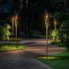 imageMatney Bamboo Torches for Outside  4 Feet Tall  12 Pack Decorative Garden ampamp Backyard Lights  Torches Outdoor  Oil Lamp for Citronella  Flame Lasts Over 8 Hours