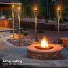 imageMatney Bamboo Torches for Outside  4 Feet Tall  12 Pack Decorative Garden ampamp Backyard Lights  Torches Outdoor  Oil Lamp for Citronella  Flame Lasts Over 8 Hours