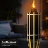 imageMatney Bamboo Torches for Outside  4 Feet Tall  12 Pack Decorative Garden ampamp Backyard Lights  Torches Outdoor  Oil Lamp for Citronella  Flame Lasts Over 8 Hours
