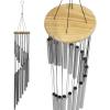 imageSorbus Wind Chimes  Tubular Decorative Outdoor Garden Accent with Soothing Musical Bell Sounds  Great for Memorial Home Deck Patio or Garden MetalSilver