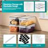 imageSorbus Food Storage Containers  Pack of 4  Air Tight FourWay Snap Lids Keeps Food Fresh  Store Cereal Pasta Flour Nuts Candy  Durable Plastic Kitchen Pantry Bins8 Pack