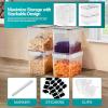 imageSorbus Food Storage Containers  Pack of 6  Air Tight FourWay Snap Lids Keeps Food Fresh  Store Cereal Pasta Flour Nuts Candy  Durable Plastic Kitchen Pantry Bins6 Pack