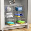 imageSorbus Large Clear Stackable Storage Drawers Plastic Storage Drawers with Handles Craft Storage Drawers Clothes Medicine Makeup Closet Art Supply Bathroom Shoe Toy Storage Organizer 3 PackSquare 4 Pack