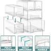 imageSorbus Large Clear Stackable Storage Drawers Plastic Storage Drawers with Handles Craft Storage Drawers Clothes Medicine Makeup Closet Art Supply Bathroom Shoe Toy Storage Organizer 3 PackMedium 2 Pack