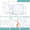 imageSorbus Large Clear Stackable Storage Drawers Plastic Storage Drawers with Handles Craft Storage Drawers Clothes Medicine Makeup Closet Art Supply Bathroom Shoe Toy Storage Organizer 3 PackSquare 4 Pack