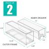 imageSorbus Large Clear Stackable Storage Drawers Plastic Storage Drawers with Handles Craft Storage Drawers Clothes Medicine Makeup Closet Art Supply Bathroom Shoe Toy Storage Organizer 3 PackSmall 2 Pack