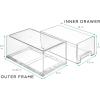 imageSorbus Large Clear Stackable Storage Drawers Plastic Storage Drawers with Handles Craft Storage Drawers Clothes Medicine Makeup Closet Art Supply Bathroom Shoe Toy Storage Organizer 3 PackLarge 2 Pack