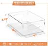 imageSorbus Medium Clear Plastic Storage Bins for Organizing 10 Pack Clear Organizer Bins with Handles Plastic Storage Bins for Closet Pantry Fridge Medicine Cabinet Organizer Shelves Freezer DrawerLarge