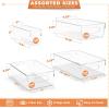 imageSorbus Medium Clear Plastic Storage Bins for Organizing 10 Pack Clear Organizer Bins with Handles Plastic Storage Bins for Closet Pantry Fridge Medicine Cabinet Organizer Shelves Freezer DrawerVariety Pack