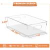 imageSorbus Medium Clear Plastic Storage Bins for Organizing 10 Pack Clear Organizer Bins with Handles Plastic Storage Bins for Closet Pantry Fridge Medicine Cabinet Organizer Shelves Freezer DrawerXL