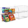 imageSorbus Stackable Storage Bins Open Front  Clear Stackable Storage Bins  Pantry Bins for Storage and Organization  Acrylic Stackable Bins for Kitchen  Clear Pantry Organizer Bins Large 2 PackSmall