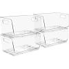 imageSorbus Stackable Storage Bins Open Front  Clear Stackable Storage Bins  Pantry Bins for Storage and Organization  Acrylic Stackable Bins for Kitchen  Clear Pantry Organizer Bins Large 2 PackSmall
