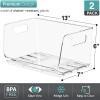imageSorbus Stackable Storage Bins Open Front  Clear Stackable Storage Bins  Pantry Bins for Storage and Organization  Acrylic Stackable Bins for Kitchen  Clear Pantry Organizer Bins Large 2 PackSmall