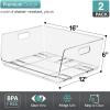 imageSorbus Stackable Storage Bins Open Front  Clear Stackable Storage Bins  Pantry Bins for Storage and Organization  Acrylic Stackable Bins for Kitchen  Clear Pantry Organizer Bins Large 2 PackLarge