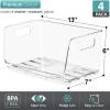 imageSorbus Stackable Storage Bins Open Front  Clear Stackable Storage Bins  Pantry Bins for Storage and Organization  Acrylic Stackable Bins for Kitchen  Clear Pantry Organizer Bins Large 2 PackSmall