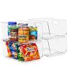 imageSorbus Stackable Storage Bins Open Front  Clear Stackable Storage Bins  Pantry Bins for Storage and Organization  Acrylic Stackable Bins for Kitchen  Clear Pantry Organizer Bins Large 2 PackMedium