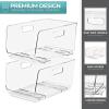 imageSorbus Stackable Storage Bins Open Front  Clear Stackable Storage Bins  Pantry Bins for Storage and Organization  Acrylic Stackable Bins for Kitchen  Clear Pantry Organizer Bins Large 2 PackMedium