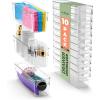 imageSorbus Medium Clear Plastic Storage Bins for Organizing 10 Pack Clear Organizer Bins with Handles Plastic Storage Bins for Closet Pantry Fridge Medicine Cabinet Organizer Shelves Freezer DrawerSmall