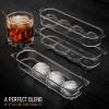 imageSorbus Ice Ball Mold Maker  Round Ice Cube Tray for Whiskey ampamp Bourbon  3D Geometric Design  Sphere Shape Iceball Shaper for Freezer  Great for Cocktails ampamp Drinks 2 PackMedium