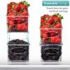 imageSorbus Stackable Refrigerator Organizer Bins  Clear Storage Bins for Kitchen Pantry Freezer ampamp Fridge Organization  Food Organizing Plastic Containers with Handles for Countertops ampamp Drawers 2 Pack2 Pack  Small