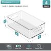 imageSorbus Stackable Refrigerator Organizer Bins  Clear Storage Bins for Kitchen Pantry Freezer ampamp Fridge Organization  Food Organizing Plastic Containers with Handles for Countertops ampamp Drawers 2 Pack4 Pack  Medium